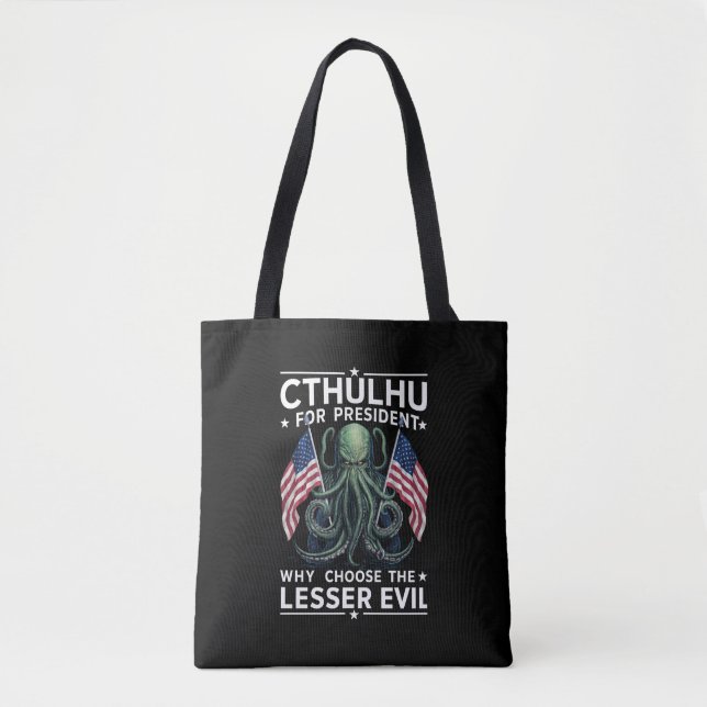 Roligt 2024 Val Cthulhu För President  Tygkasse (Framsida)