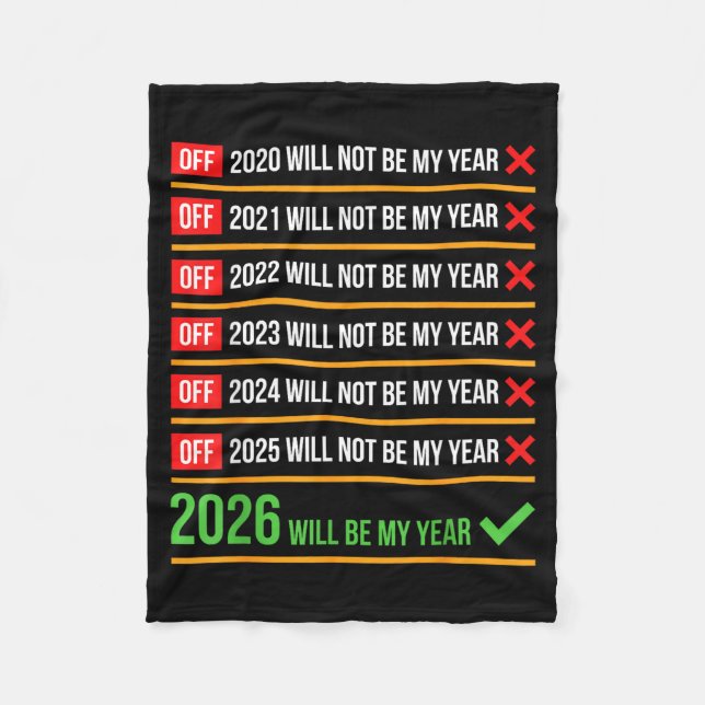 Roligt 2026 Kommer Att Bli Mitt År Sitiv Comeback  Fleecefilt (Framsidan)