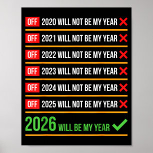 Roligt 2026 Kommer Att Bli Mitt År Sitiv Comeback Poster
