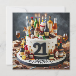 ROLIGT 21:A BIRTHDAY CAKE KORT