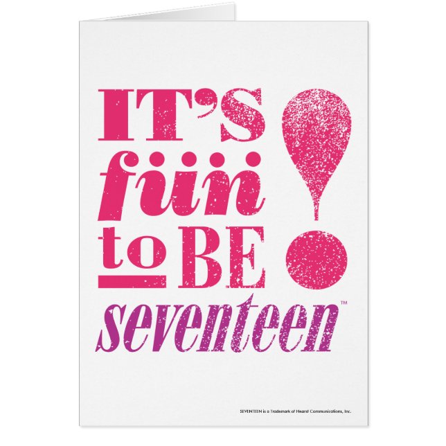 Roligt 2 B 17-Magenta Hälsningskort (Framsidan)