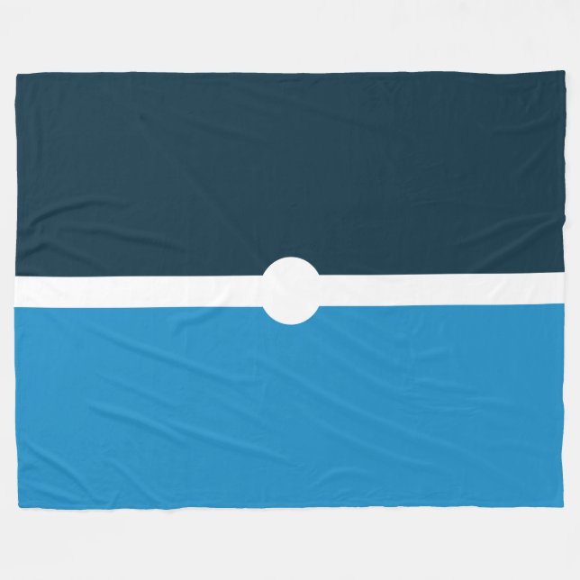 Roligt 2: Blått Färg vid Finare havet Fleecefilt (Framsidan (Horisontell))