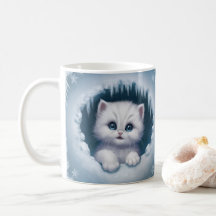 Roligt 3D Kitten Mugg Wrap - Kaffe koppar