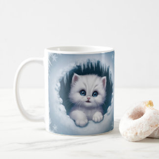 Roligt 3D Kitten Mugg Wrap - Kaffe koppar