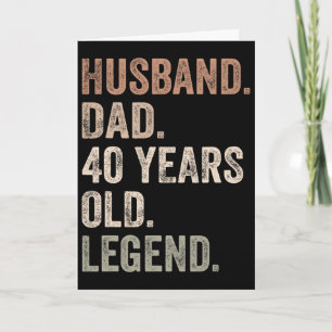 Roligt 40-årsfirande för pappa vintage födelsedags kort