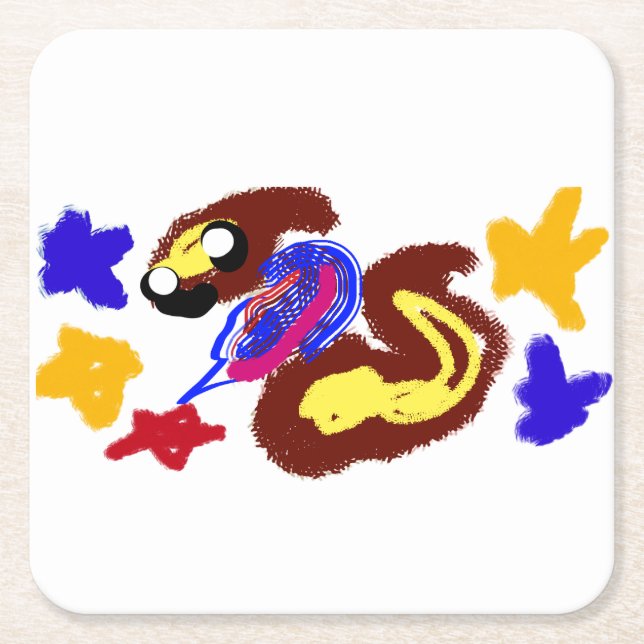 Roligt 4:e juli sommaren underlägg papper kvadrat (Framsidan)