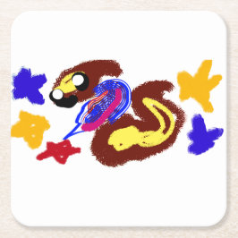 Roligt 4:e juli sommaren underlägg papper kvadrat