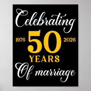 Roligt 50 års äktenskap 1976 50-års bröllopsdag poster