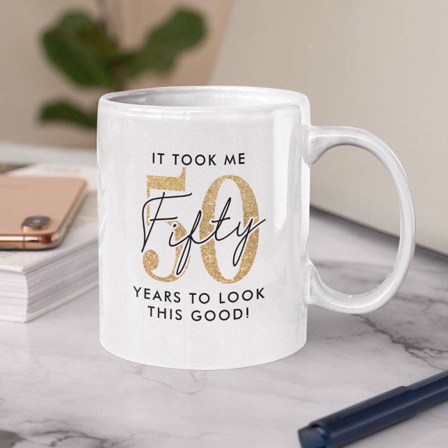 Roligt 50-årspresent kaffemugg (Skapare uppladdad)