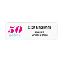 Roligt 50 & Beachin Shock rosa Aquamarine Black Te