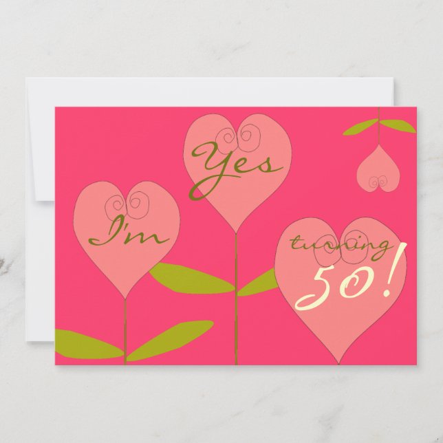 Roligt 50:e födelsedagsinbjudan inbjudningar (Framsida)