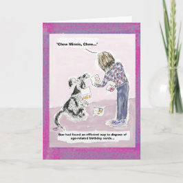 Roligt 50th kort för födelsedagtecknadhälsning