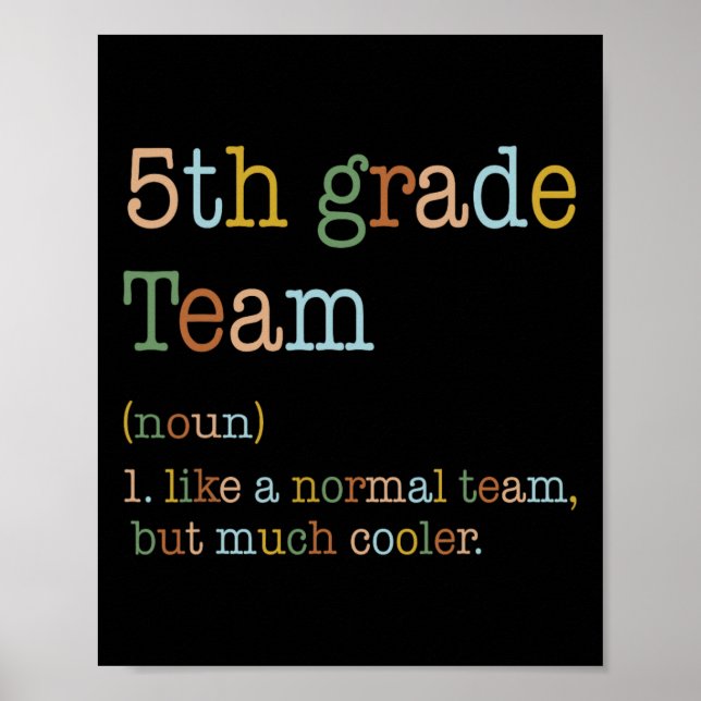 Roligt 5:e Klass-teamet som Normal, men kylare til Poster (Framsidan)