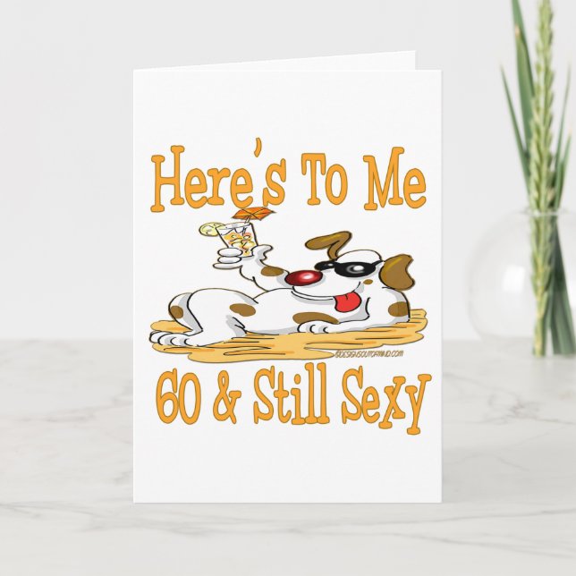 Roligt 60 födelsedagsgåvor kort (Framsida)
