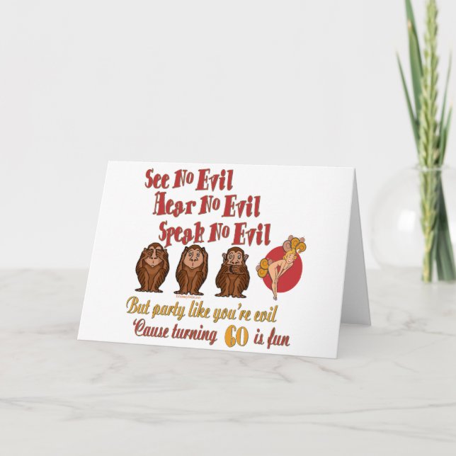Roligt 60 födelsedagsgåvor kort (Framsida)
