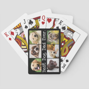 Roligt 6 Photo Best Hund Pappa All Collage Personl Casinokort