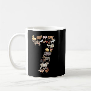 Roligt 7:e Birthday Boskap Themous Boys Kids 7 Y Kaffemugg