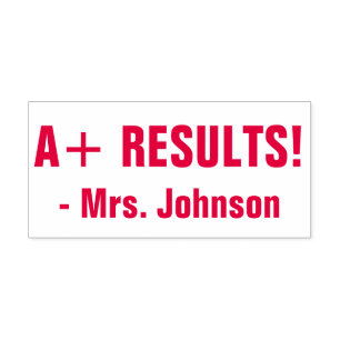 Roligt "A+ RESULTAT!" Bekräftelse Rubber Frimärke Självfärgande Stämpel