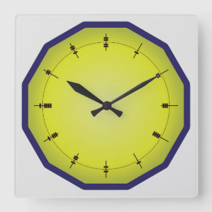 Roligt Abacus Stil 12-sidig Fyrkantig Klocka