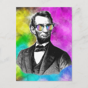 Roligt Abraham Lincoln i Shades Vykort