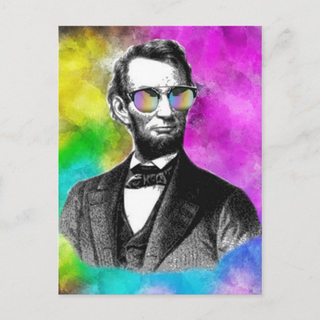 Roligt Abraham Lincoln i Shades Vykort (Framsida)
