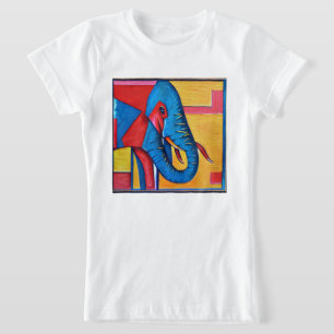 Roligt Abstrakt Artsy Little Elephant T Shirt
