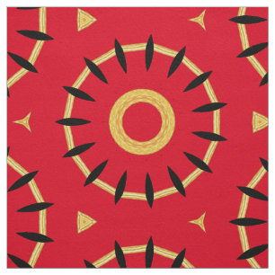Roligt Abstrakt Circles Cotton Twill Yardage in Re Tyg