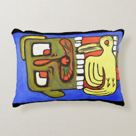 Roligt Abstrakt Hund Ansikte Prydnadskudde