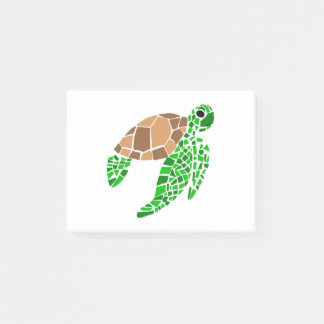 Roligt Abstrakt Sea Turtle Post-it Block