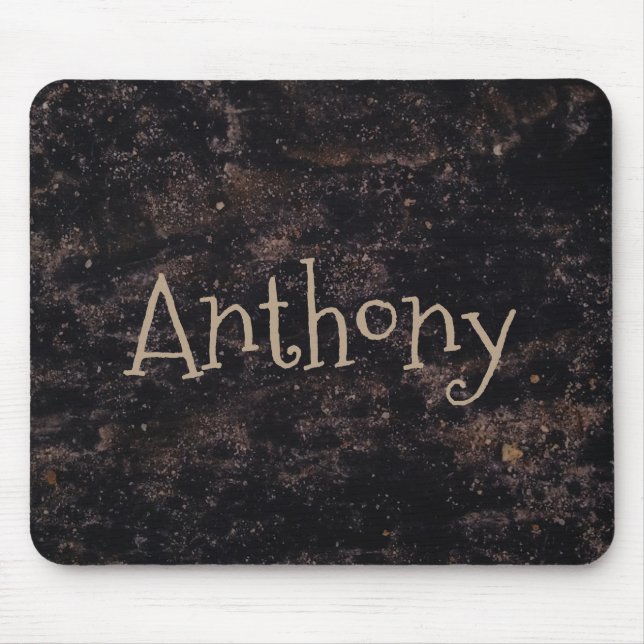 Roligt Abstrakt svart och brun Musmatta (Framsidan)