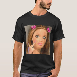 Roligt Äcklig Docka Ansikte Meme T Shirt