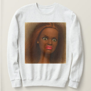 Roligt Äckligt Dockansikte Meme Brunett Hud  T Shirt