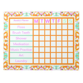 Roligt ADHD Girl's Women's Weekly Reminder Planner Anteckningsblock