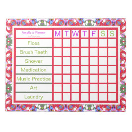 Roligt ADHD Girl's Women's Weekly Reminder Planner Anteckningsblock