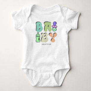 Roligt Adsible Personlig Infant Namn Baby Bodysui T Shirt