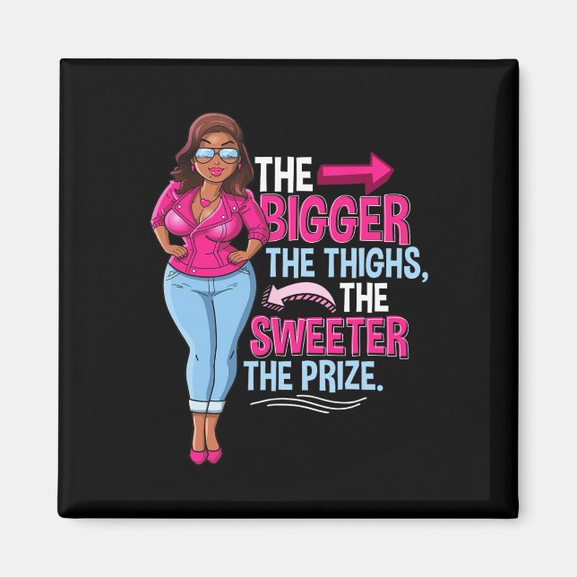 Roligt African American Black Woman Magnet (Framsidan)