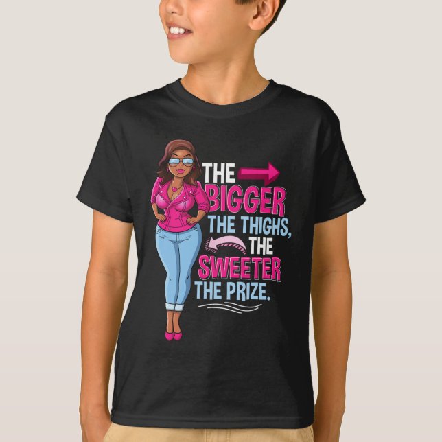 Roligt African American Black Woman T Shirt (Framsida)