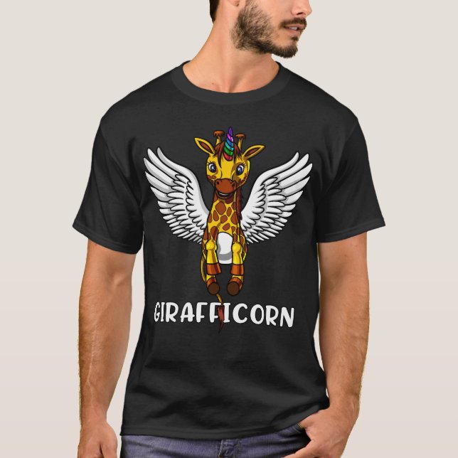 Roligt afrikanskt djur för giraffUnicorn T Shirt (Framsida)