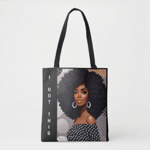 roligt Afro Girl Mpowerment to te Tygkasse