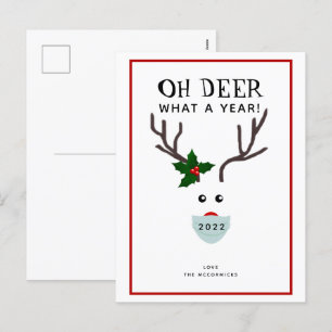 Roligt Åh Älg Vilket År 2021 Jul Helg Vykort