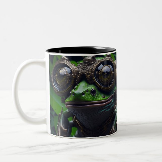 Roligt AI Fantasy Frog with Glass Creature Mugg (Vänster)