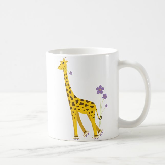 Roligt åka skridskor för giraffrulle kaffemugg (Höger)
