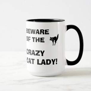 Roligt akta sig av den galna kattdammuggen mugg