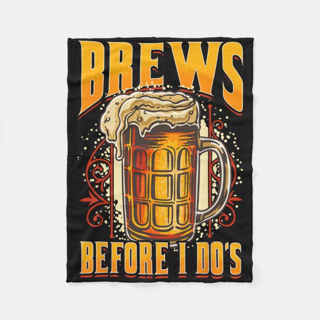 Roligt äktenskap sprit innan jag gör öl-drickande  fleecefilt (Framsidan)