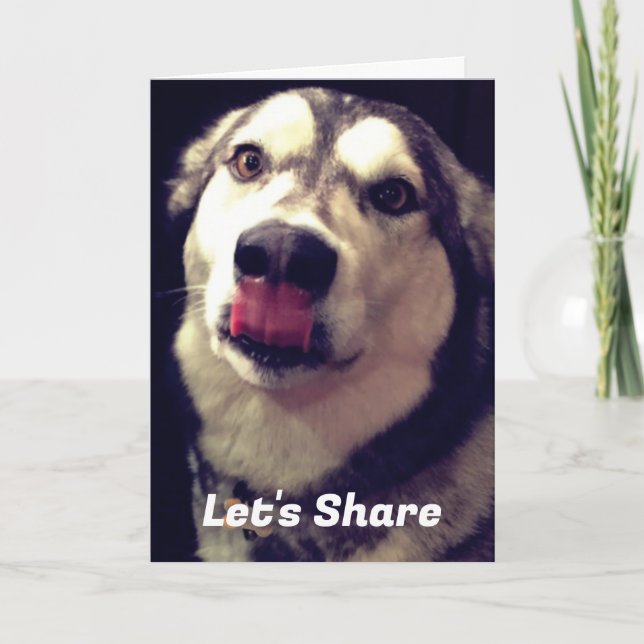 Roligt Alaska Malamute Cover-fotomall Kort (Framsida)