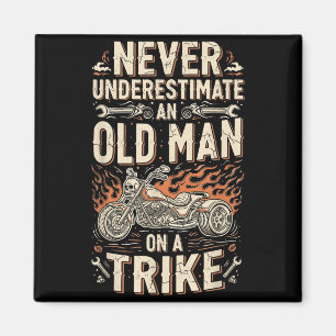 Roligt Aldrig Underskatta En Gammal Man På En Treh Magnet