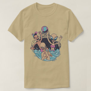 Roligt Alien Beach Party T Shirt