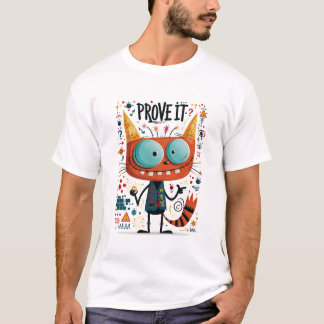Roligt Alien Katt Karaktär Present T Shirt