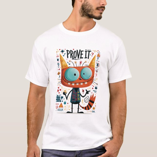 Roligt Alien Katt Karaktär Present T Shirt (Framsida)