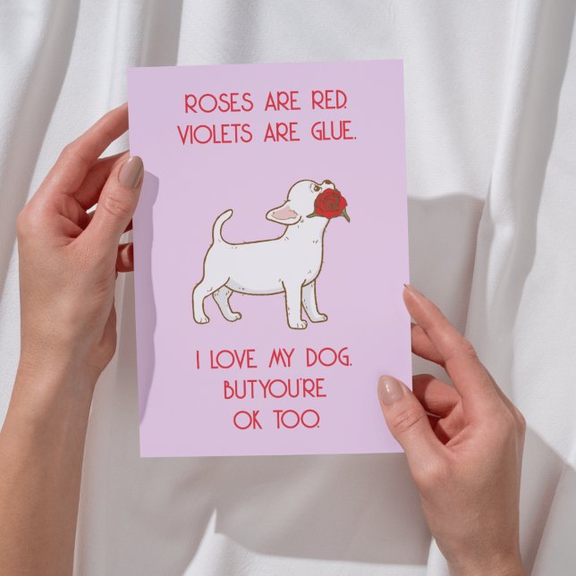 Roligt Alla hjärtans dag-kort - Love Dog Design Julkort (Funny Valentine's Day Card - Love Dog Design | Perfect for Partner or Anniversary)